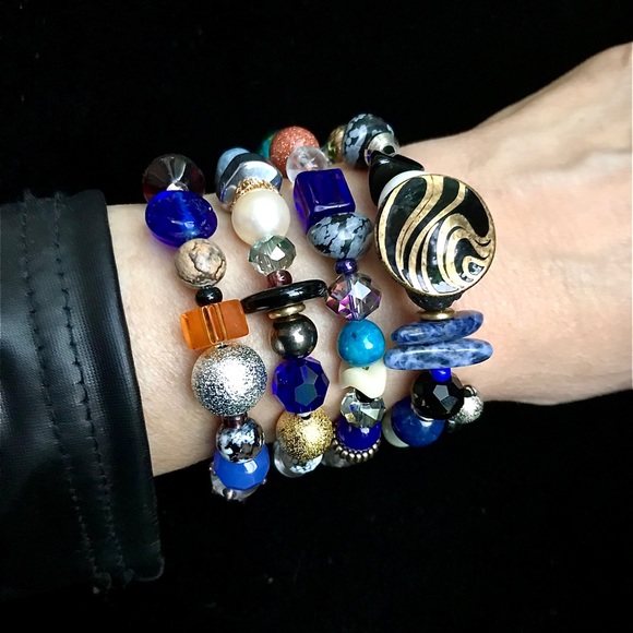Hand Crafted Jewelry - Handmade Bracelet with Vintage and Modern Elements (NB59-8H) New Without Tags
